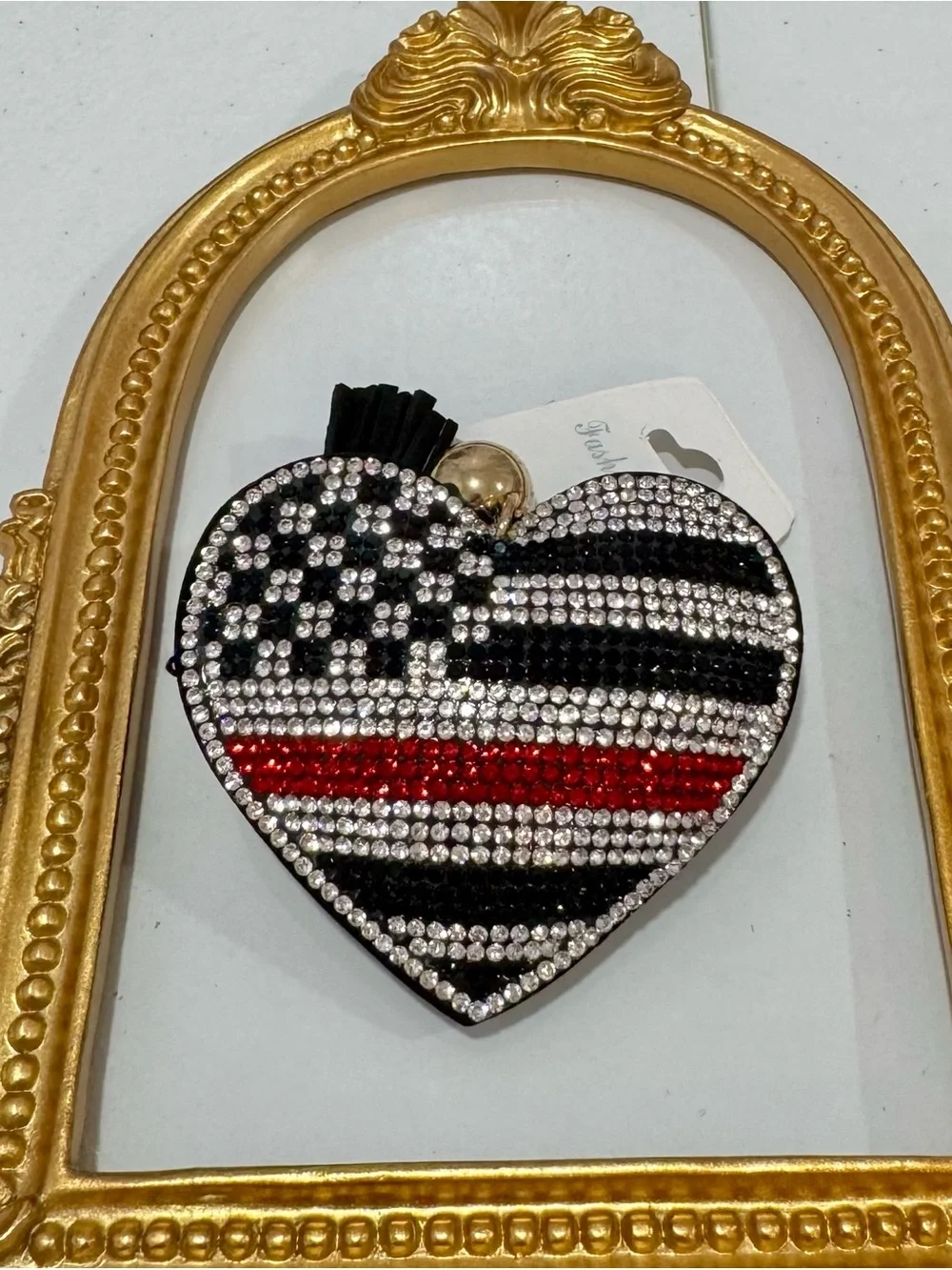 New Firemen Heart Keychain/Bag Charm